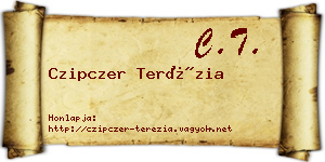 Czipczer Terézia névjegykártya