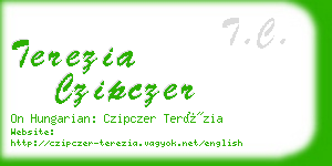 terezia czipczer business card